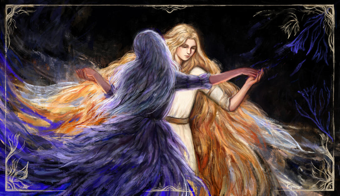 Miquella and Trina dancing together.